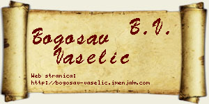 Bogosav Vaselić vizit kartica
